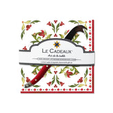 Vischio Cocktail Napkin Set of 20 with Cheese Knife